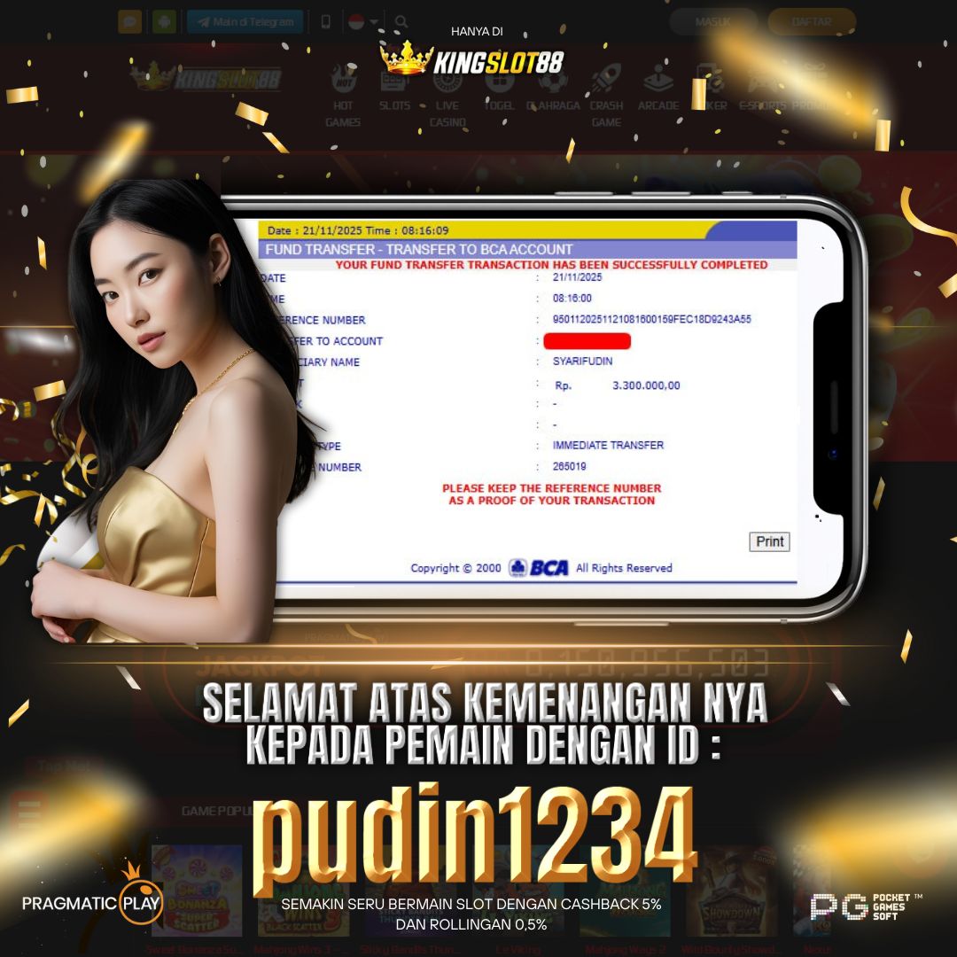 SELAMAT ATAS KEMENANGANNYA UNTUK ID : pudin1234